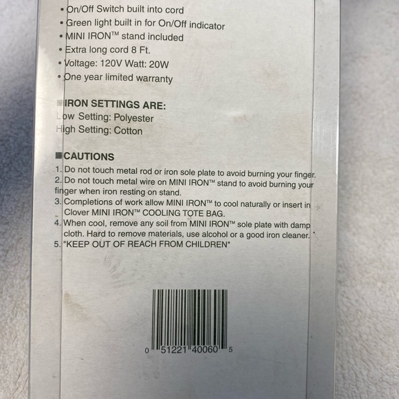 Mini Iron By Clover Needlecraft Crafting Iron Art No MCI 900 NEW - Picture 8 of 16